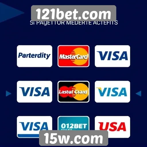 Métodos de pagamento aceitos no 121bet.com
